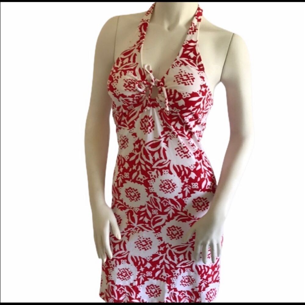 B-Surf Red & White Cotton Dress Size SMALL NWT
